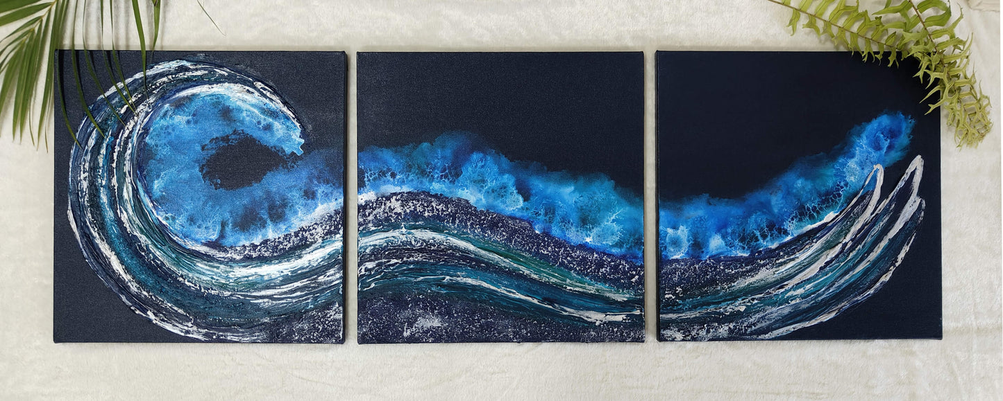 Wall Painting 20023 - Set of 3 (16x16 inch - 3 pieces)