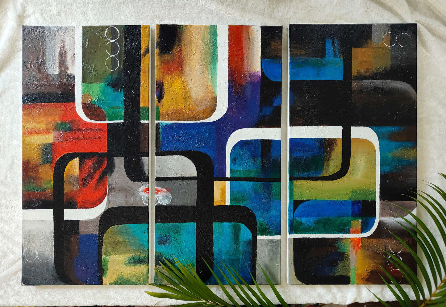 Wall Painting 20035 - Set of 3 (12x24 inch - 3 pieces)